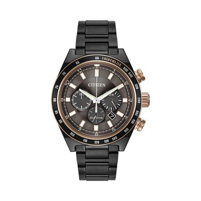 Men's black sport chronograph watch ca4207-53h